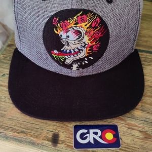 Grassroots/Stanley Mouse fitted flat brimmed hat